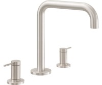 Tub Faucet Curving Spout, Post Handles, Smooth Column