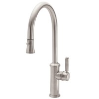 Curving Spout, Pull-down Spray, Lever Handle