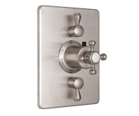Rectangle Back Plate, Cross Handle - Style Therm with 2 Stops