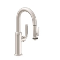 Curving Spout, Pull-down Spray, Squeeze Trigger