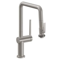 Quad Flat  Spout, Pull-down Spray with Squeeze Trigger, Tall Lever Handle