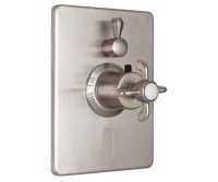 Rectangle Back Plate, Drop Cross Handle - Style Therm with Diverter