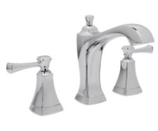 Modern Mix of Curves and Squares, Chrome Lever Sink Faucet