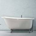 Oval Clawfoot Freestanding Tub, Raised Backrest