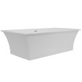 Freestanding Rectangle Tub with Curving Sides, Square Rim