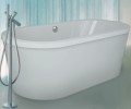 Estee Installed with a Freestanding Tub Filler on One Side
