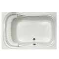 Rectangle Bath with Pillow on Reclining Backrest, Center Side Drain