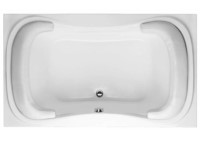 Center Drain Bath with Two Backrests