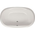 Oval Tub with Center Drain, Flat Rim