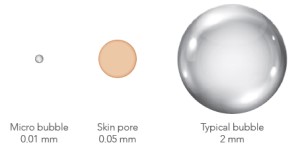 Chart Showing Size of Micro Bubble