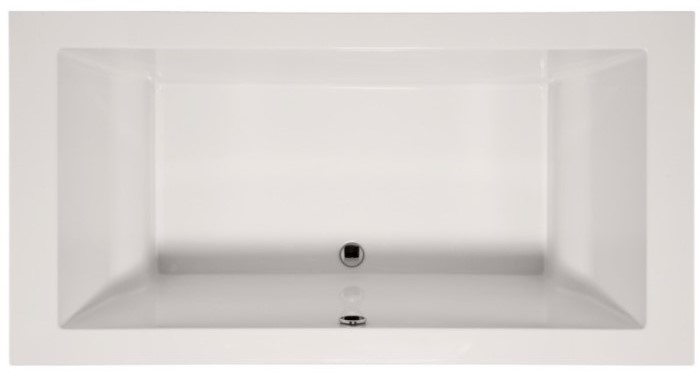 Rectangle Tub with Center - Side Drain, Flat Rim, Lumbar Support