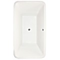 Rectangle Tub with Rounded Corners, Center Drain