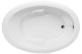 Oval Tub with Decorative Rim, Armrests, End Drain
