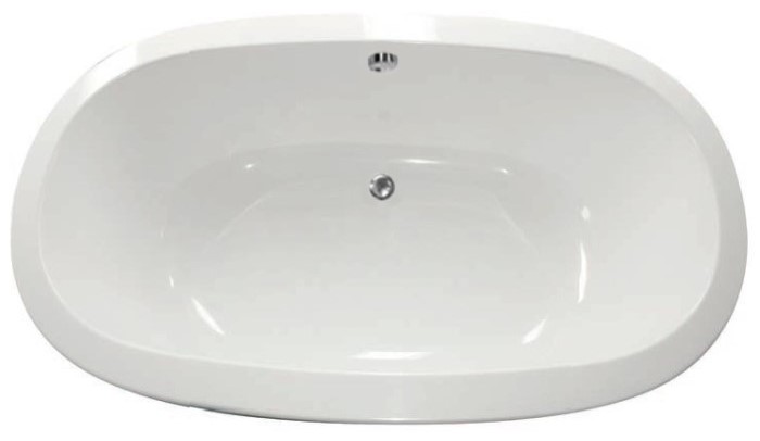 Oval Tub, Modern Sleek Styling, Center - Side Drain