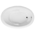 Oval Bathtub with Armrests and End Drain