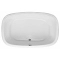 Oval, Center Side Drain Tub with Decorative Step Rim