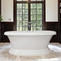 Oval Freestanding Tub with Rolled Rim