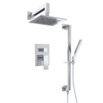 Pressure Balance Control with Diverter, Hand Shower on Slide Bar and Showerhead