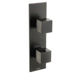 Square 2 Handle Thermostatic Control, Narrow Back Plate