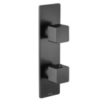 Square 2 Handle Thermostatic Control, Narrow Back Plate