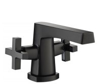 Single Hole Faucet with 2 Cross Handles. Shown in Matte Black