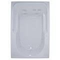 Wide, Rectangle Bathtub for Side-by-Side Bathing, End Drain