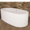 Oval Freestanding Bath, Modern Flat Rim, Straight Sides