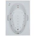 Rectangle Bathtub, Jetted, Oval Interior, Grab Bars, End Drain