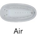 Air Jets on Tub Bottom and Back Rest