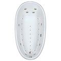 Oval Egg Shaped Tub with Jets, End Drain