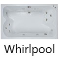 Rectangle Bath with 2 Bathing Wells, 12 Whirlpool Jets