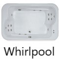 Rectangle Bath with Face-to-face Bathing Wells, 14 Whirlpool Jets
