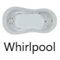 Oval Bath with End Drain, Armrests, 12 Whirlpool Jets