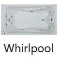 Elite Bath with Extended Leg Area and Horizontal Drain, 11 Whirlpool Jets