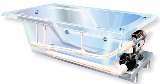 Drawing of Whirlpool Tub System