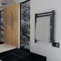 Square Style Matte Black Towel Warmer with 12 Cross Bars