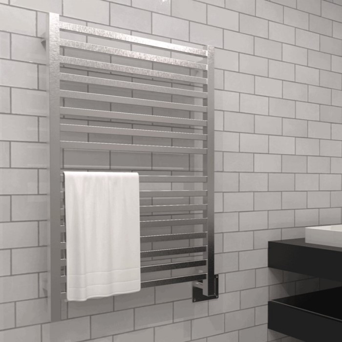 Square Style Brushed Towel Warmer with 16 Cross Bars