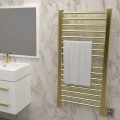 Oval Style Brushed Towel Warmer with 16 Cross Bars, Satin Brass