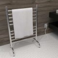 Solo Narrow Freestanding Towel Warmer with 8 Cross Bars