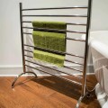 Wide Freestanding Round Style Towel Warmer with 10 Cross Bars
