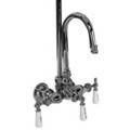 Gooseneck Spout, Porcelain Lever Handles