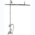 Gooseneck Spout, Porcelain Lever Handles, filler and riser and shower Rod