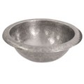 Pewter Round Sink with Rolled Rim