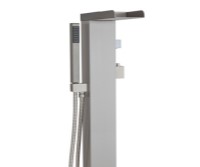 Open Spout Freestanding Tub Filler with Hand Shower
