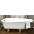 Rolled Top Bath with Polished Brass Feet