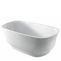 Oval Freestanding Tub, Center Drain, Curving Sides, Pedestal Style Base