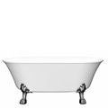 Center Drain Freestanding Tub with Lion Paw Feet