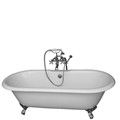 Clawfoot Tub, Rolled Rim, Freestanding Faucet