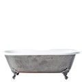 Clawfoot Tub with Polished Iron Exterior