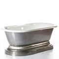 Pedestal Tub with Polished Iron Exterior